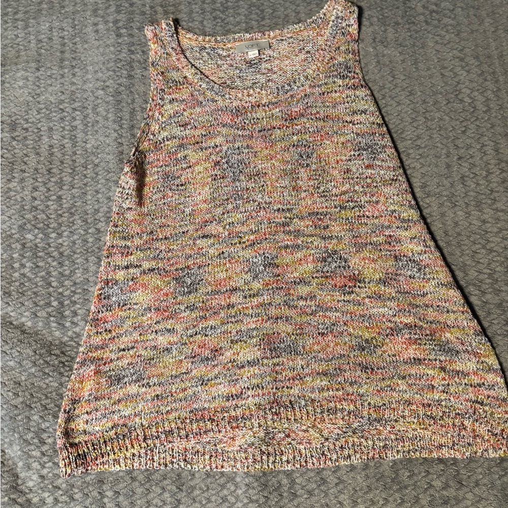 Multicolor Knit Sleeveless Top